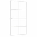 vidaXL fehér edzett üveg és alumínium vékony beltéri ajtó 102x201,5 cm