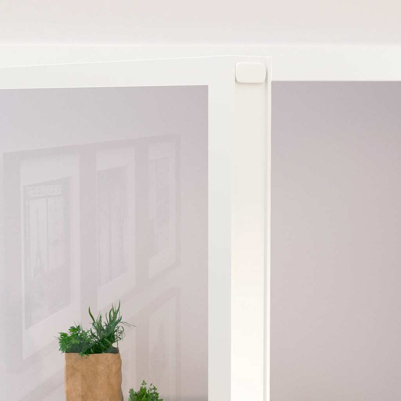 vidaXL fehér edzett üveg és alumínium vékony beltéri ajtó 102x201,5 cm