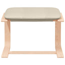 vidaXL krémszínű szövet pihenőfotel lábtartóval