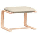 vidaXL krémszínű szövet pihenőfotel lábtartóval