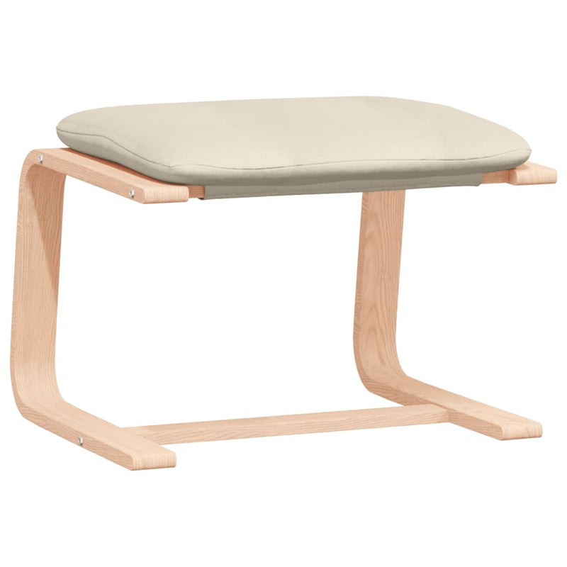 vidaXL krémszínű szövet pihenőfotel lábtartóval