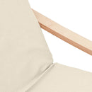 vidaXL krémszínű szövet pihenőfotel lábtartóval