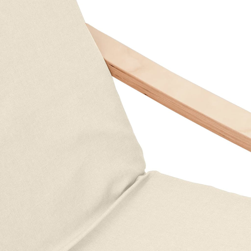 vidaXL krémszínű szövet pihenőfotel lábtartóval