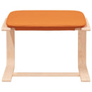 vidaXL sötétsárga szövet pihenőfotel lábtartóval