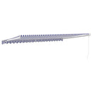 vidaXL kék és fehér szövet és alumínium behúzható napellenző 5 x 3 m