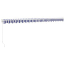 vidaXL kék és fehér szövet és alumínium behúzható napellenző 5 x 3 m