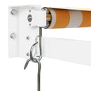 vidaXL sárga-fehér szövet és alumínium behúzható napellenző 4,5 x 3 m