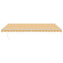 vidaXL sárga-fehér szövet és alumínium behúzható napellenző 5 x 3 m