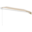 vidaXL sárga-fehér szövet és alumínium behúzható napellenző 5 x 3 m