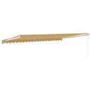 vidaXL sárga-fehér szövet és alumínium behúzható napellenző 5 x 3 m