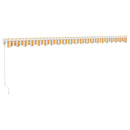 vidaXL sárga-fehér szövet és alumínium behúzható napellenző 5 x 3 m