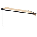 vidaXL sárga-fehér szövet és alumínium behúzható napellenző 4 x 3 m