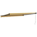 vidaXL sárga-fehér szövet és alumínium behúzható napellenző 4 x 3 m