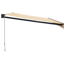 vidaXL sárga-fehér szövet és alumínium behúzható napellenző 5 x 3 m