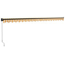 vidaXL sárga-fehér szövet és alumínium behúzható napellenző 5 x 3 m