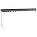 vidaXL antracit szövet és alumínium behúzható napellenző 4 x 3 m