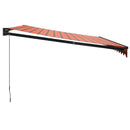 vidaXL narancs-barna szövet és alumínium behúzható napellenző 4 x 3 m