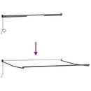 vidaXL narancs-barna szövet és alumínium behúzható napellenző 4 x 3 m