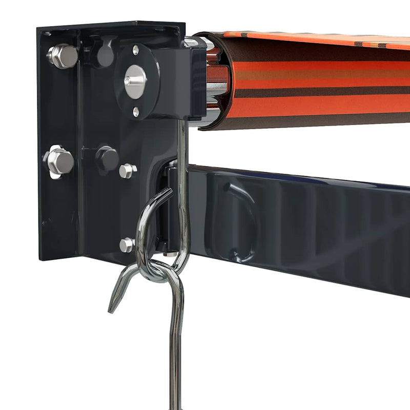 vidaXL narancs-barna szövet és alumínium behúzható napellenző 4 x 3 m