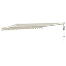 vidaXL krémszínű automata behúzható napellenző 4 x 3 m