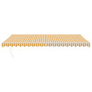 vidaXL sárga-fehér automata behúzható napellenző 5 x 3 m