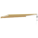 vidaXL sárga-fehér automata behúzható napellenző 5 x 3 m