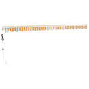 vidaXL sárga-fehér automata behúzható napellenző 5 x 3 m