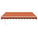 vidaXL narancssárga-barna automata behúzható napellenző 3,5 x 2,5 m