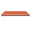 vidaXL narancssárga-barna automata behúzható napellenző 4 x 3 m