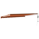 vidaXL narancssárga-barna automata behúzható napellenző 4 x 3 m