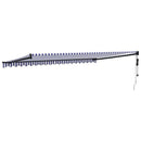 vidaXL kék és fehér automata behúzható napellenző 5 x 3 m