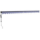 vidaXL kék és fehér automata behúzható napellenző 5 x 3 m