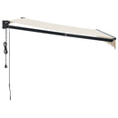 vidaXL krémszínű automata behúzható napellenző 3,5 x 2,5 m