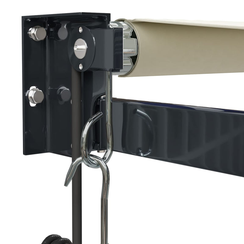 vidaXL krémszínű automata behúzható napellenző 3,5 x 2,5 m