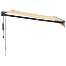 vidaXL sárga-fehér automata behúzható napellenző 3,5 x 2,5 m