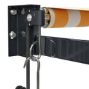 vidaXL sárga-fehér automata behúzható napellenző 3,5 x 2,5 m