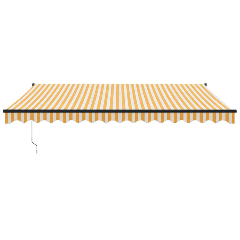 vidaXL sárga-fehér automata behúzható napellenző 4,5 x 3 m