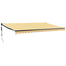 vidaXL sárga-fehér automata behúzható napellenző 5 x 3 m
