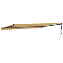 vidaXL sárga-fehér automata behúzható napellenző 5 x 3 m