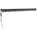 vidaXL antracitszürke automata behúzható napellenző 4,5 x 3 m