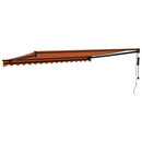 vidaXL narancssárga-barna automata behúzható napellenző 4,5 x 3 m