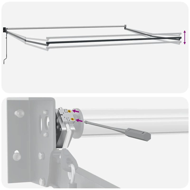 vidaXL narancssárga-barna automata behúzható napellenző 4,5 x 3 m