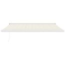 vidaXL krémszínű szövet és alumínium behúzható napellenző 4 x 3 m