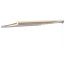 vidaXL sárga-fehér szövet és alumínium behúzható napellenző 3 x 2,5 m