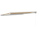 vidaXL sárga-fehér szövet és alumínium behúzható napellenző 3,5x2,5 m