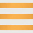 vidaXL sárga-fehér szövet és alumínium behúzható napellenző 4 x 3 m