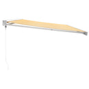 vidaXL sárga-fehér szövet és alumínium behúzható napellenző 5 x 3 m