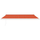 vidaXL narancs-barna szövet és alumínium behúzható napellenző 4 x 3 m