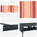 vidaXL sárga-fehér szövet és alumínium behúzható napellenző 3,5x2,5 m