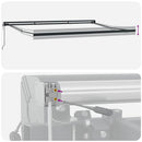 vidaXL kék és fehér szövet és alumínium behúzható napellenző 4 x 3 m